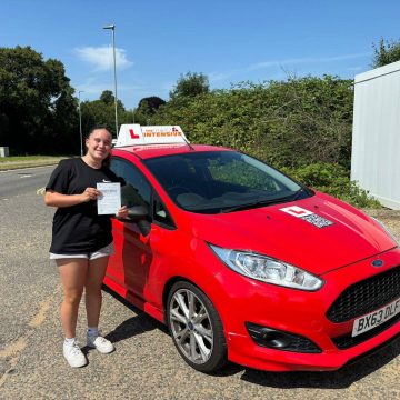 Alisha - first time driving test pass after intensive driving course with The Best Intensive Driving School in Norwich