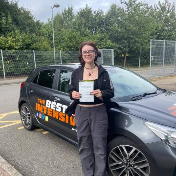 Amelia - first time test pass in Norwich after intensive driving course with The Best Intensive Driving School