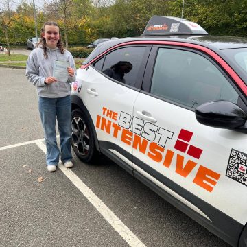 Ellie - first time test pass at Norwich Peachman Way with Donnie from The Best Intensive Driving School