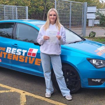 Eloise - driving test pass at Norwich Peachman Way after intensive driving course with Tracey from The Best Intensive Driving School in Norwich