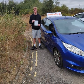 Finley passed his driving test after an intensive driving course with a highly experienced instructor from The Best Intensive Driving School in Norwich