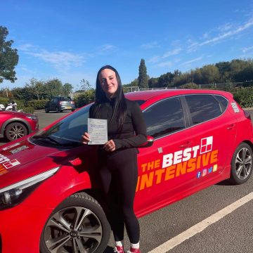 Freya - first time test pass in Bristol with Aki from The Best Intensive Driving School