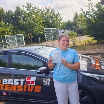 Jasmine - driving test passed in Norwich (Peachman Way) after Intensive Driving Course with The Best Intensive!