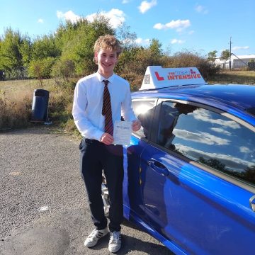 Joel - driving test pass at Norwich Peachman Way after intensive driving course with Richard from The Best Intensive Driving School