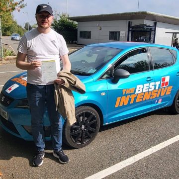 Keiran - passed driving test today at Norwich Peachman Way after intensive driving crash course with Tracey at The Best Intensive Driving School