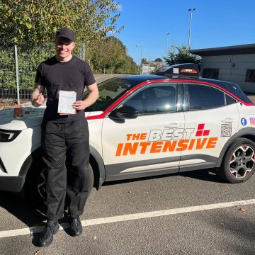 Louis - driving test pass at Norwich Peachman Way after 20 hour intensive driving course with The Best Intensive driving school