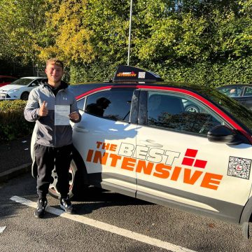 Max - first time test pass at Norwich Peachman Way after intensive driving crash course with Donnie from The Best Intensive Driving School in Norwich