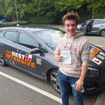 Nate - first time test pass after eight hour top up intensive course with Greg from The Best Intensive Driving School in Norwich