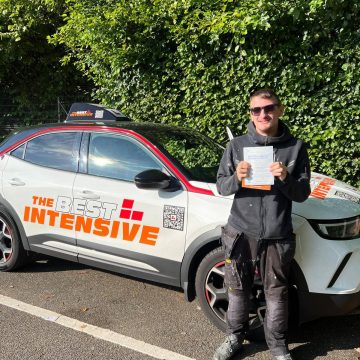 Reece - passed his driving test first time with zero driving faults at Norwich Peachman Way after intensive driving course with Donnie from The Best Intensive Driving School