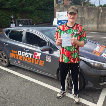 Reuben - driving test pass in Norwich after intensive driving crash course with Greg from The Best Intensive Driving School