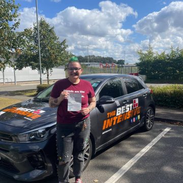 Robyn - first time driving test pass after learning to drive with The Best Intensive Driving School in Norwich