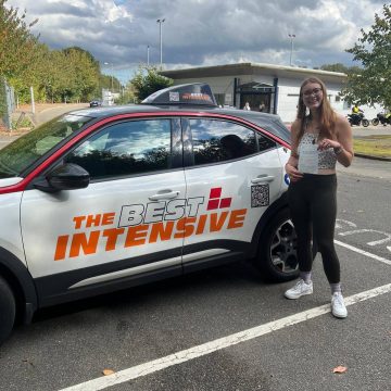 Ruby - first time test pass at Norwich Peachman Way after intensive driving course with Donnie from The Best Intensive Driving School