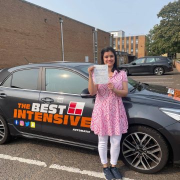 Sonika - passed driving test first time after learning to drive with The Best Intensive Driving School in Norwich