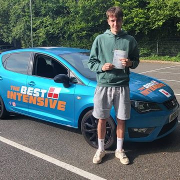 Tobias - first time test pass with only 2 minors at Norwich Peachman Way after intensive driving crash course with Tracey from The Best Intensive Driving School