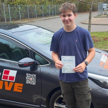 Toby - passed his driving test in Norwich after intensive driving crash course with Greg from The Best Intensive